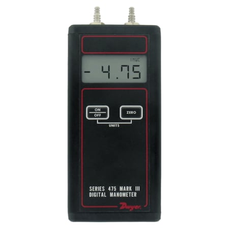 Dwyer Instruments Handheld digital manometer, range 0-150.0 psi (10.34 bar), max. pressure 200 psig. 475-8-FM